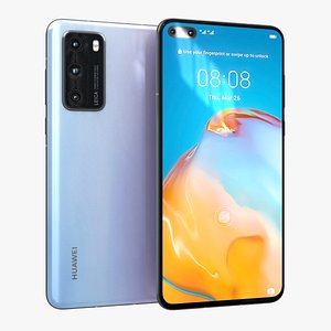 3D model huawei p40 ice white