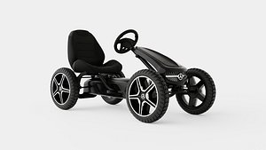 3D Black Pedal Go Kart