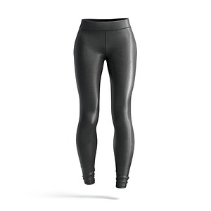 3D model Black Womens Leggings - sport female leggins