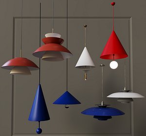 Multicolor Pendant Light 3D model