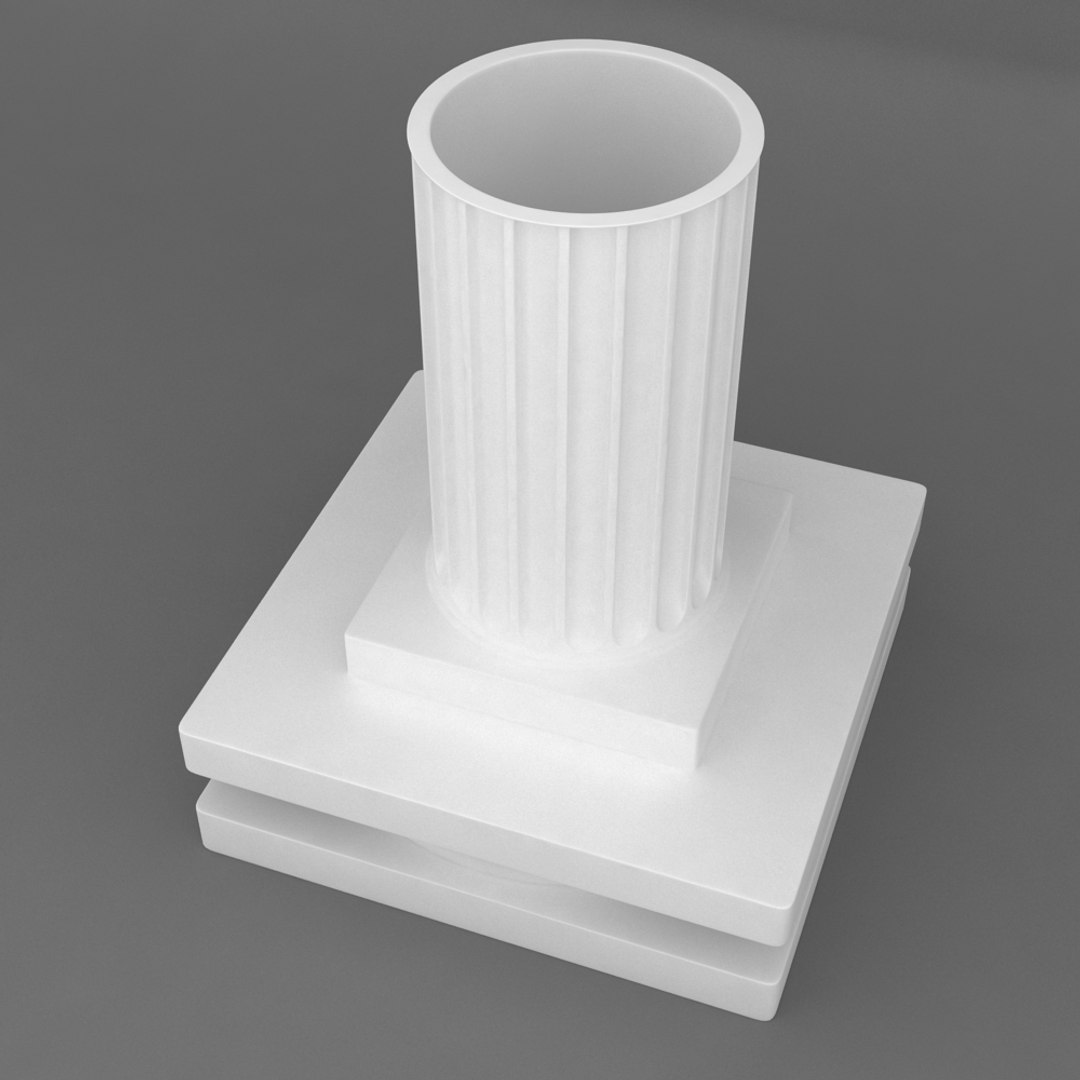 mixed printable pedestal 3d model