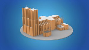 3D model Notre Dame Cathedral Paris France