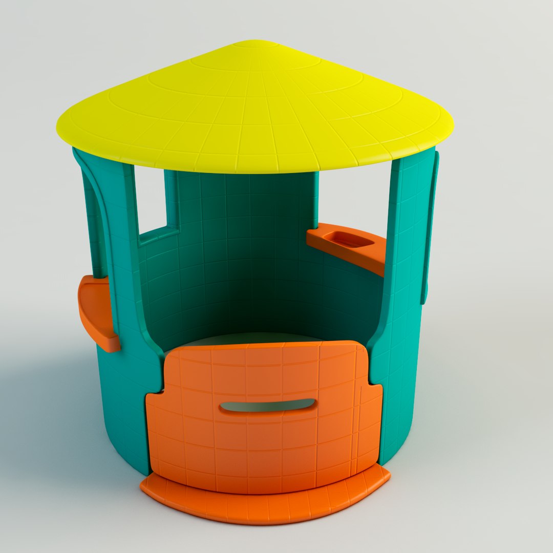 3d plastic toy house model