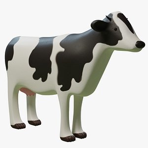 Cartoon Dairy Cow 3D model
