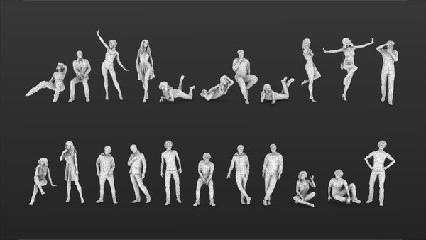 3D human poses - TurboSquid 1606886