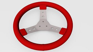 Realistic racing steering wheel for sport car 3D model