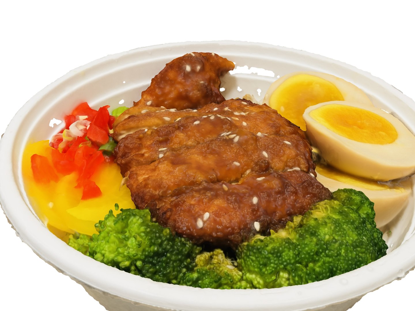Fried Chicken Cutlet Rice 3D Model - TurboSquid 2573320