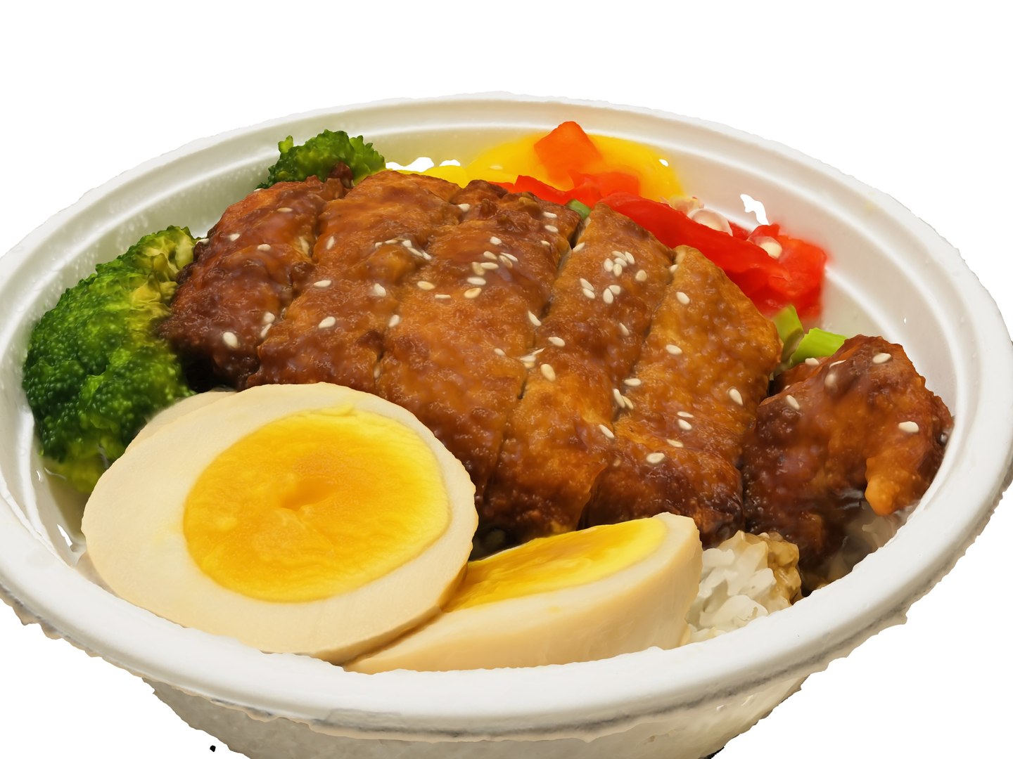 Fried Chicken Cutlet Rice 3D Model - TurboSquid 2573320