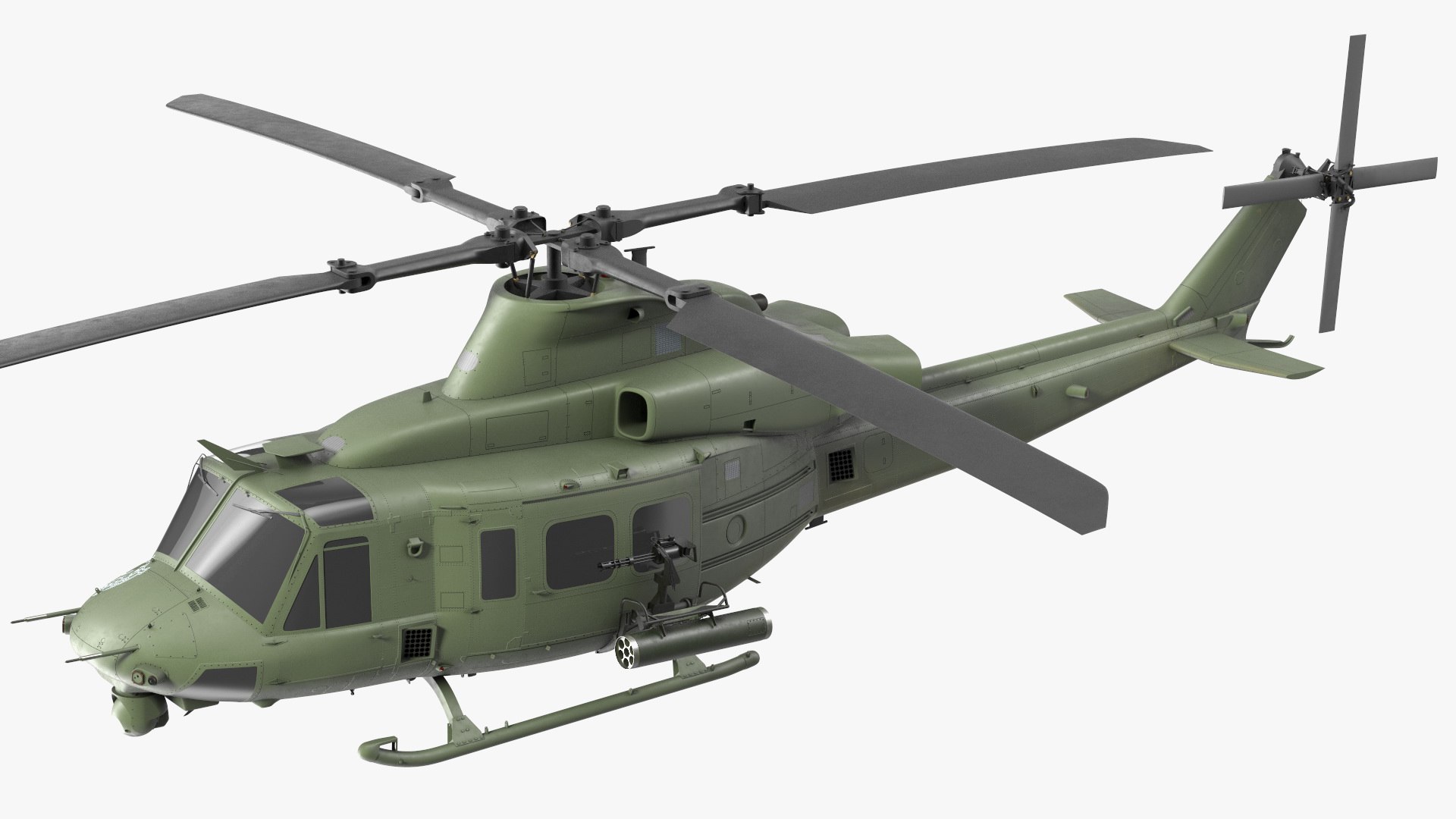 Military Medium Utility Helicopter Exterior Only 3D model preview