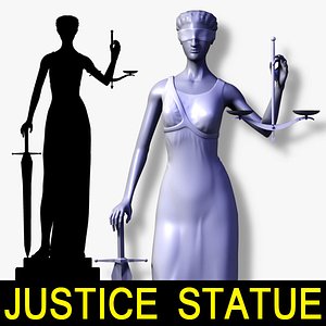 statue justice 3d model