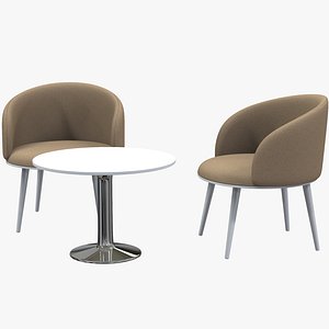 3D Coffee Table with Chairs