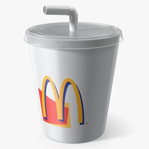 3D Vintage McDonalds Toy Drink Cup with Straw 1989 model
