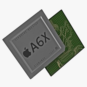 3d model of mobile chip ax series