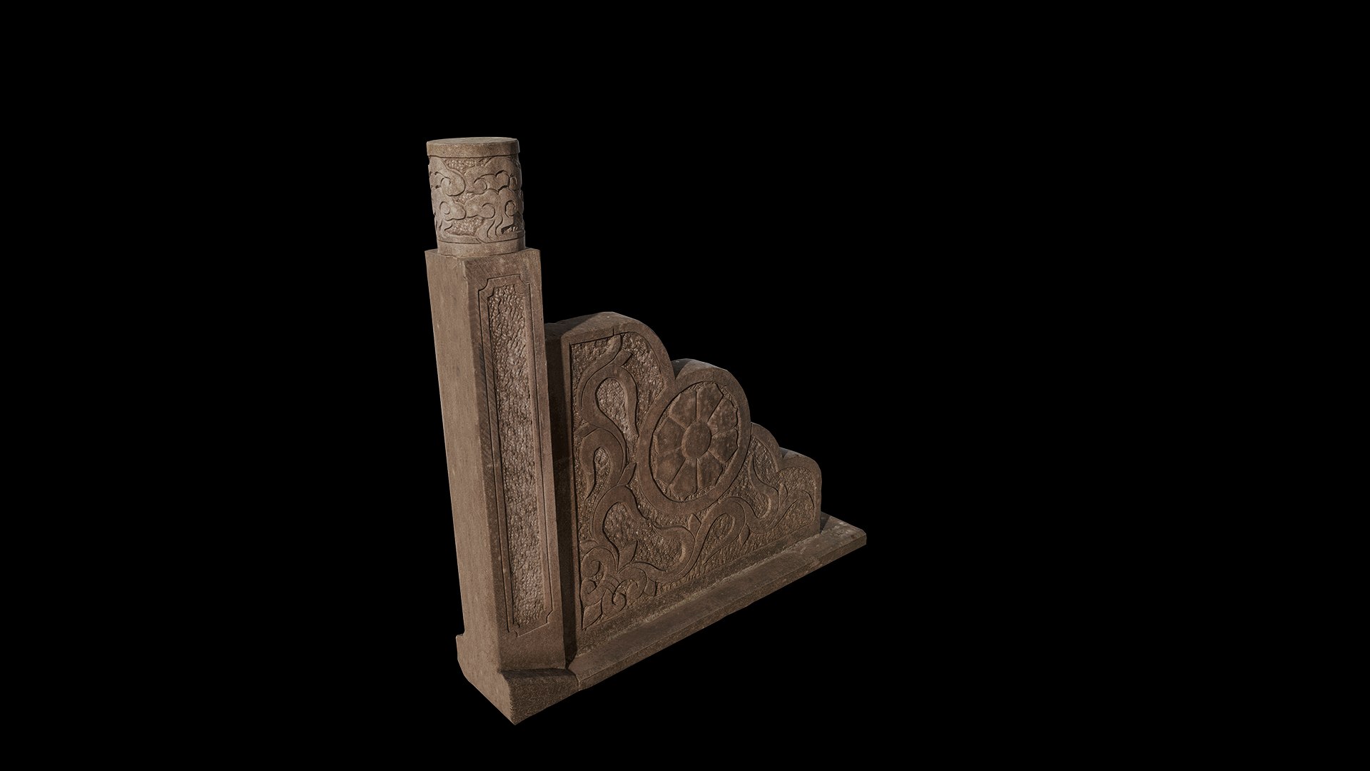 3D Anydrafts Stone Carving Railing 01 - TurboSquid 2323645