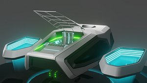 sci fi space ship 3D