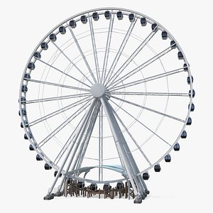 seattle great ferris wheel 3D