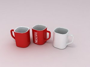 3d nescaf cup