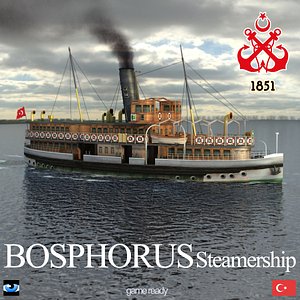 bosphorus steamship uskudar 3d max