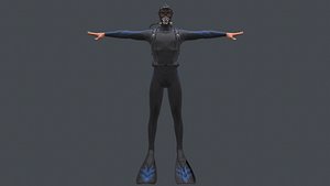 3D scuba diver