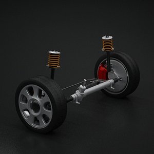 3d model of wheel suspension