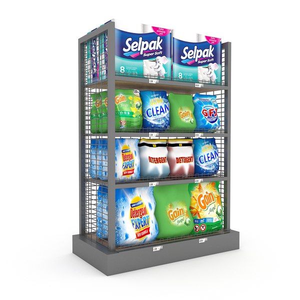 3D model cleaning product market stand 03