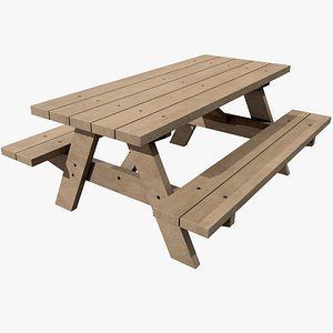 Picnic Table v9 with Pbr 4K 8K