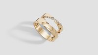 Twisted Flat Wedding Band Set - Set de Anillos Matrimoniales Retorcidos