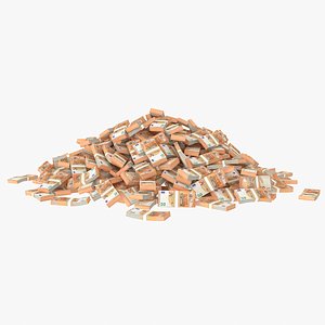 50 Euro Bill Stack Pile