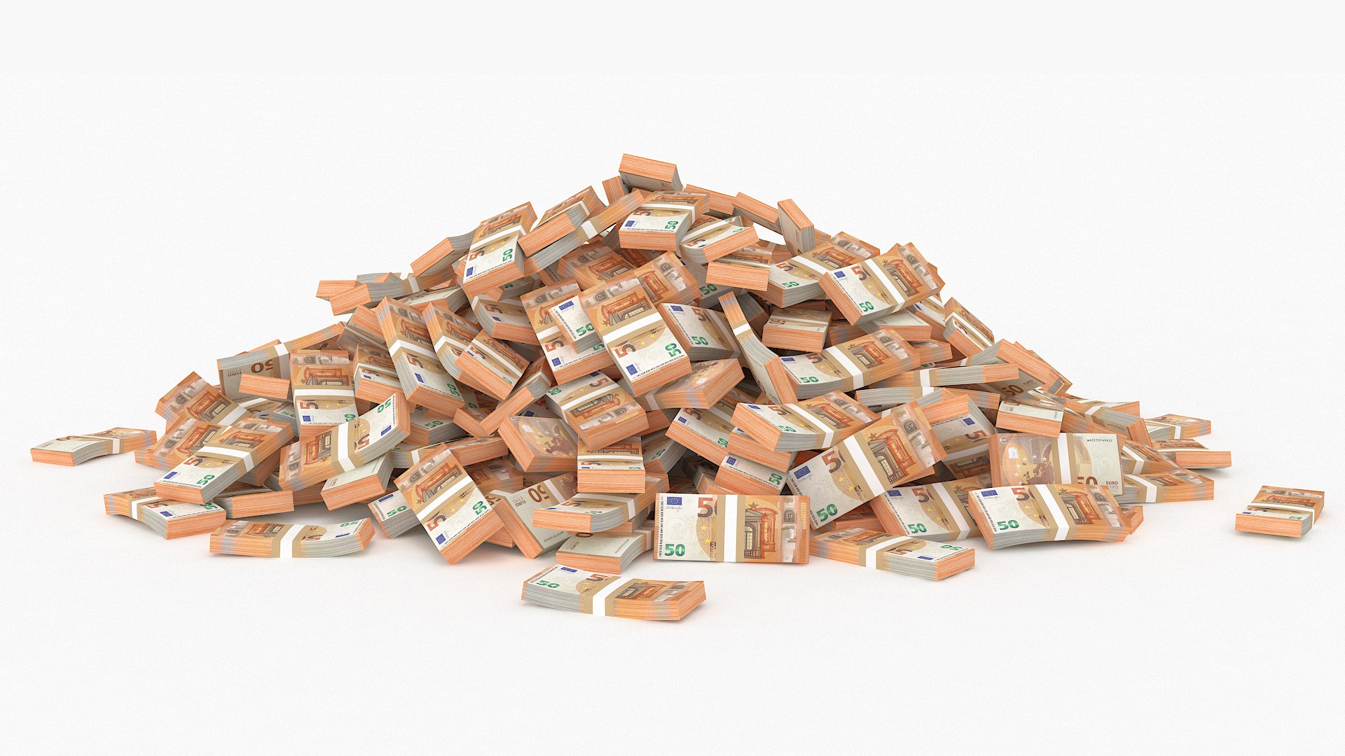 Modello 3D Pila Di Banconote Da 50 Euro TurboSquid 1647904