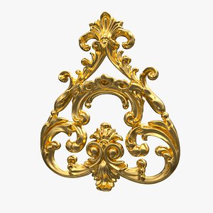 Plaster Decorative Bow DS252 3D model