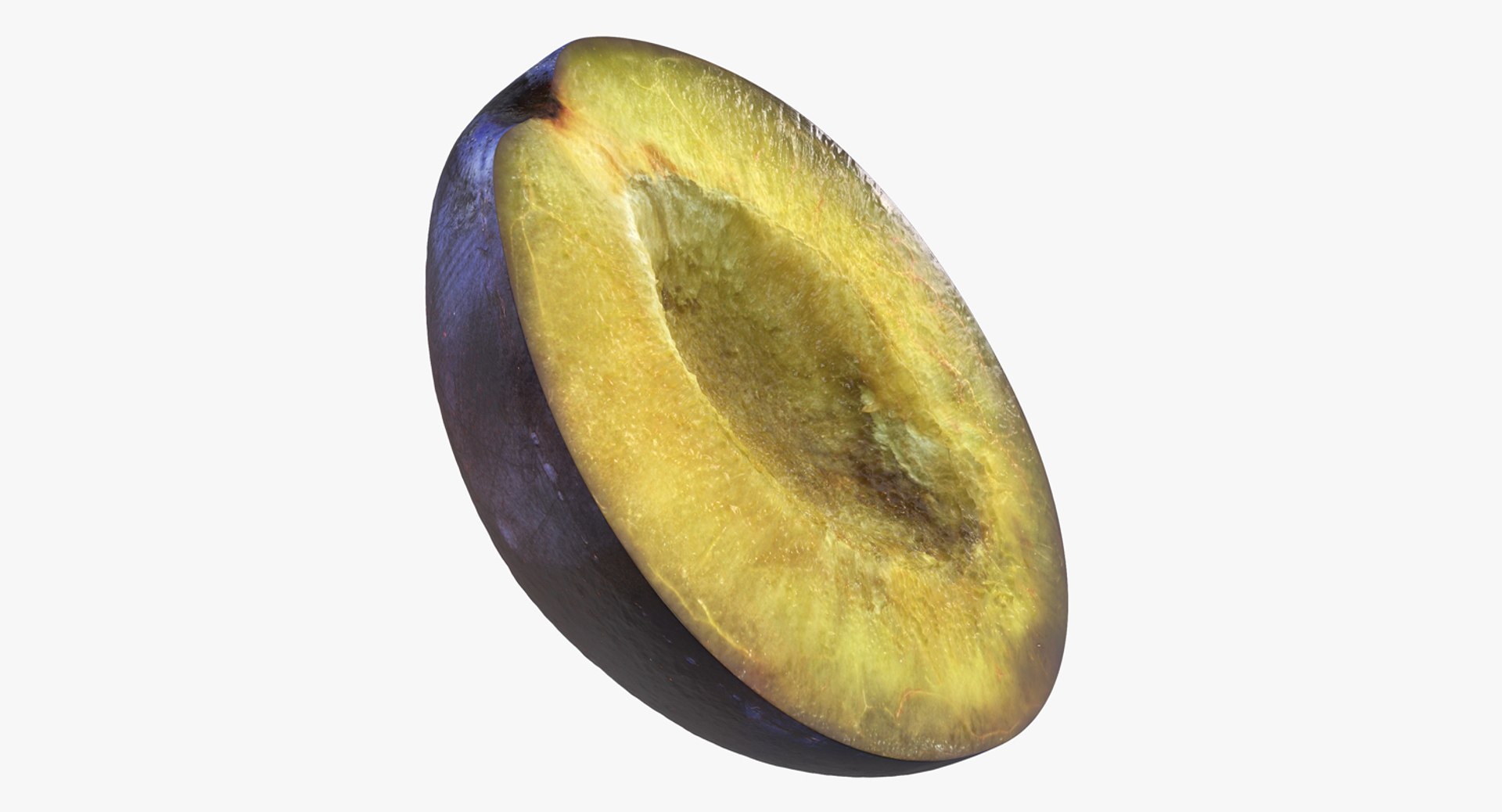 Blue Plum Half 3D Model 3D model preview