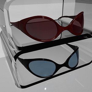 Gafas redondas Modelo 3D $9 - .unknown .blend .fbx .obj - Free3D
