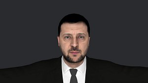 Volodymyr Zelenskyy Hyper Realistic Full Body Fully Rigged 3D Character model
