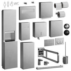 Bathroom Accessories Collection for Public Toilets 02 model