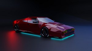 Retro Sportscar Car vintage 3D