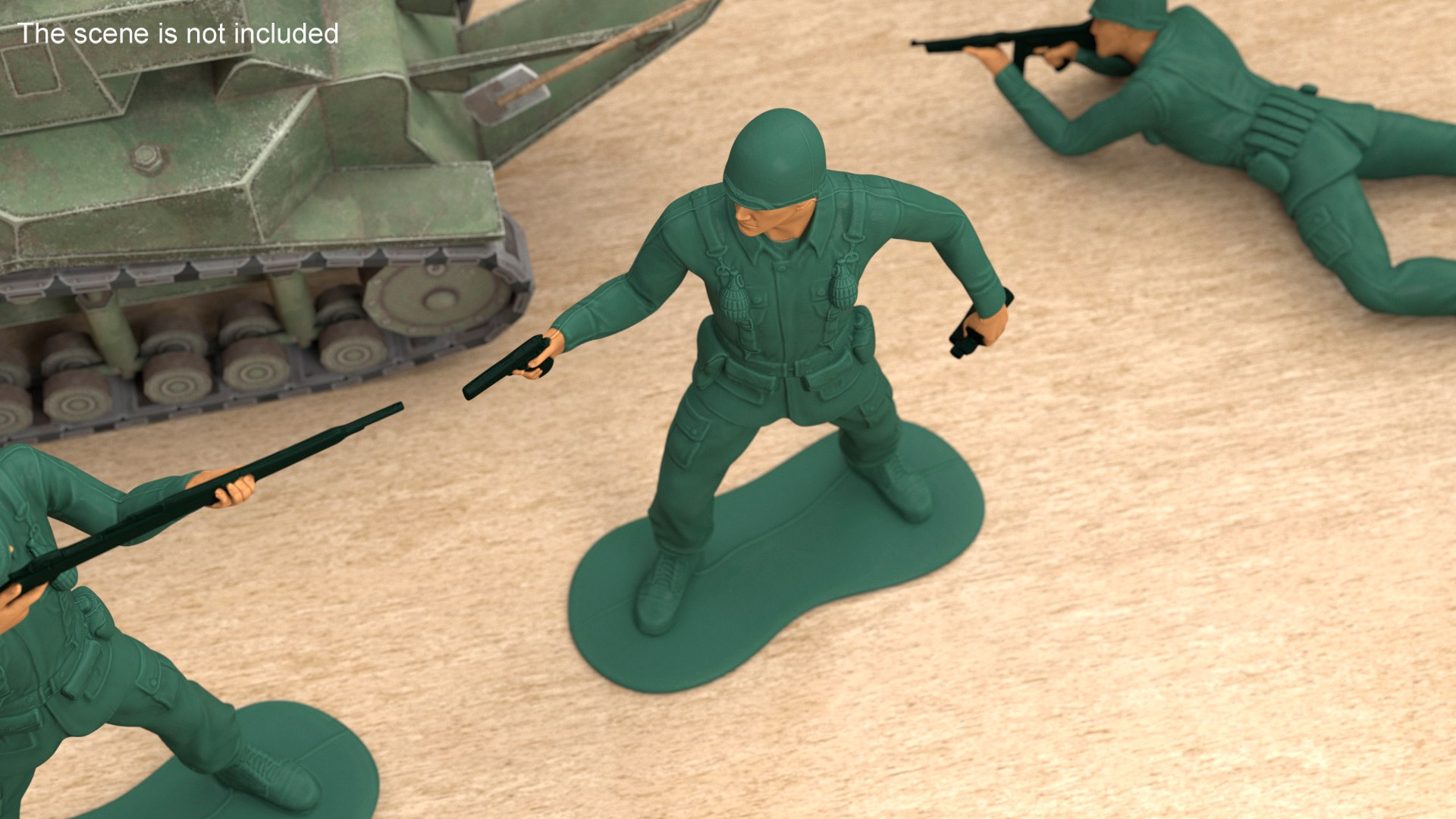 3D Model Toy Soldier With Pistol And Binoculars - TurboSquid 2197276