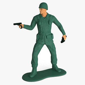 3D model Toy Soldier with Pistol and Binoculars