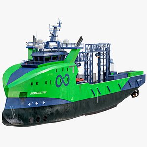 Offshore Supply Vessel Armada 7802 USV Mothership Advanced PBR 3D model