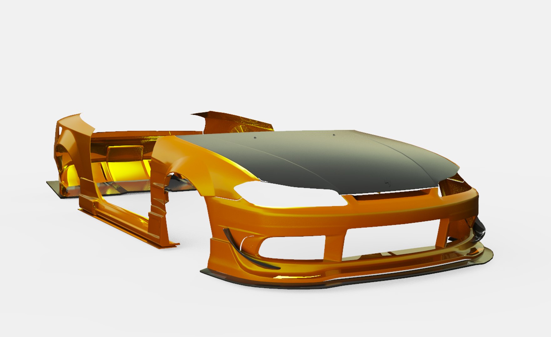 日産シルビアS15 Origin Laboフルボドゥキット3D3Dモデル - TurboSquid