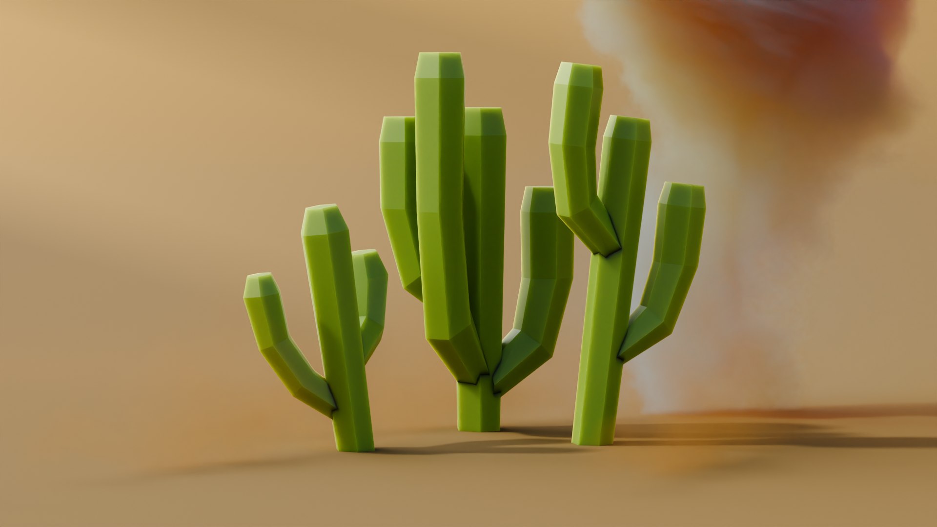 Low Poly Cacti Vol 1 3D - TurboSquid 2455915
