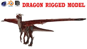 3D Dragon Creature Rigged 3D model model