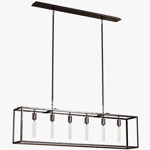 3D realistic pendant light fillmore model