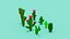 Set di cactus Voxel