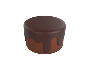 3D chocolate cake model
