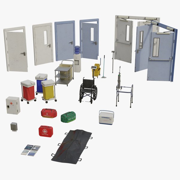 3D model Hospital Props Collection 2B