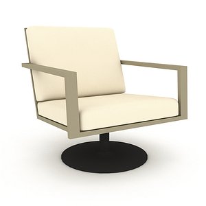 3D modern metal chair 02 model
