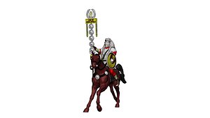 3D Roman cavalry signifer attack 3D print model model