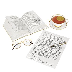 Book with letter