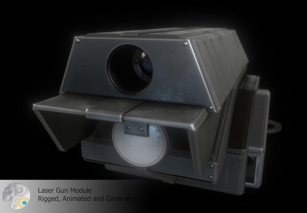 laser gun module 3d 3ds