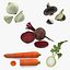 Cut Vegetables Collection 3D model